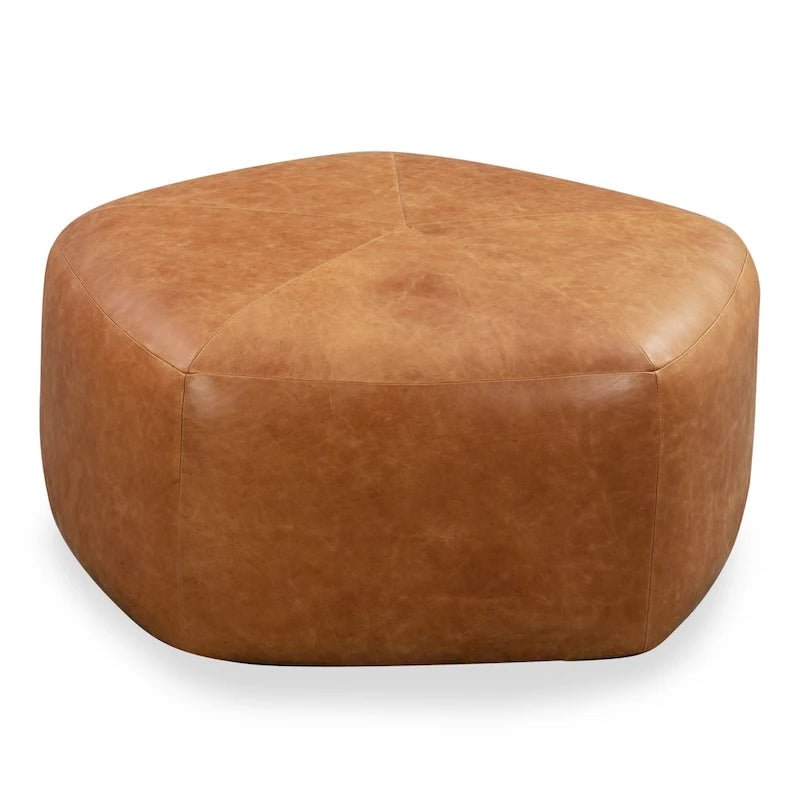 Poly & Bark Porto Ottoman - Full Grain Genuine Italian Leather