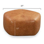 Poly & Bark Porto Ottoman - Full Grain Genuine Italian Leather