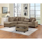 Poundex 3-Piece Sectional Set W/ Ottoman