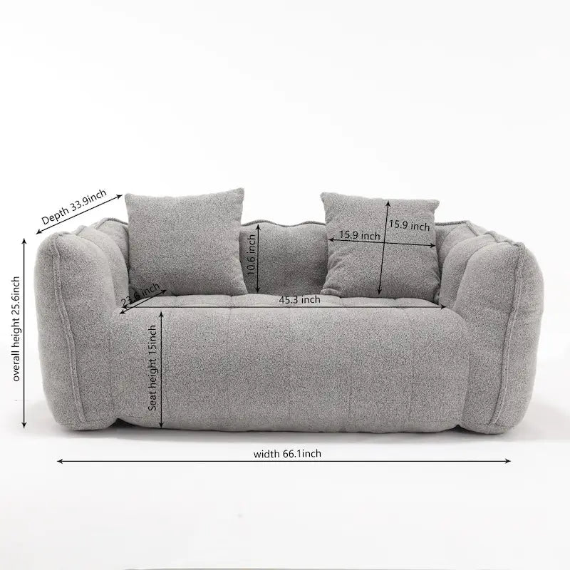 Comfortable square recliner sofa