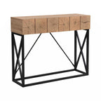 43.31 Luxury Wood Sofa Table, Industrial Console Table for Entryway, Hallway Tables with Two Drawers for Living Room