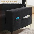 HOOOWOOO L-Shaped Upholstered Sofa Couch with Metal Legs