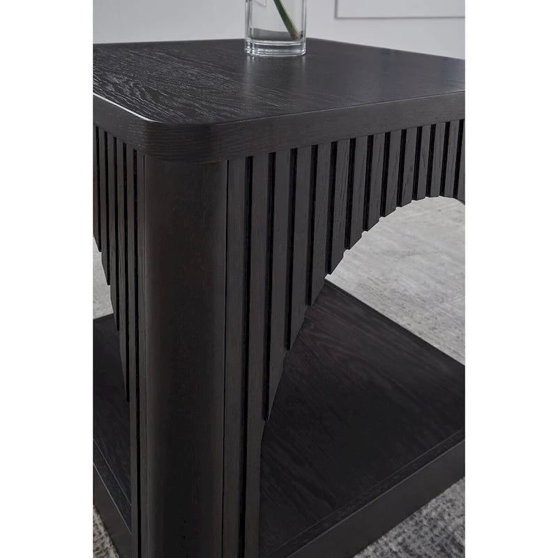 Signature Design by Ashley Yellink Black End Table - 24.13 W x 24.13 D x 22 H