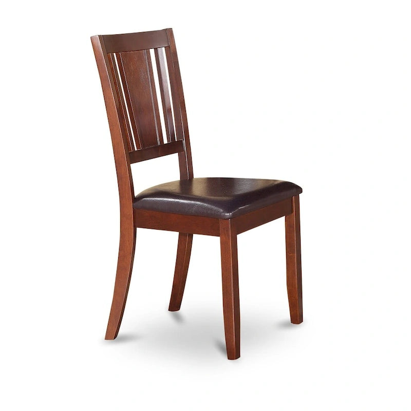 East West Furniture 7 Piece Kitchen Table & Chairs Set- a Rectangle Dining Room Table and 6 Faux Leather Dining Chairs, Mahogany