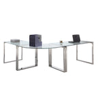 Somette Contemporary L-Shaped Computer Desk Set (Set of 3)