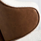 Furniture of America Beck Mid-century Modern Boucle Wingback Walnut Accent Chair