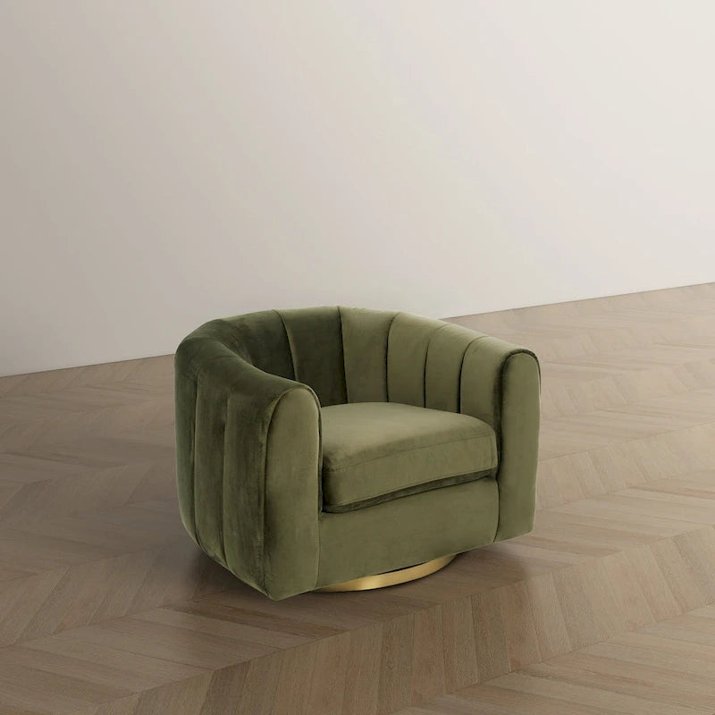 Cardiff Mid Century Modern Comfy Swivel Accent Chair