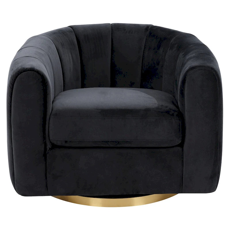 Cardiff Mid Century Modern Comfy Swivel Accent Chair