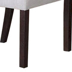 26 Inch Wood Dining Chair with Button Tufted Padded Back, Set of 2, White