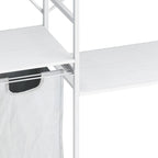 Freestanding Clothing Rack with Bottom Mesh Storage Rack