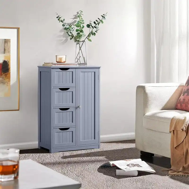 Wooden Bathroom Floor Cabinet - 13D x 22W x 32H