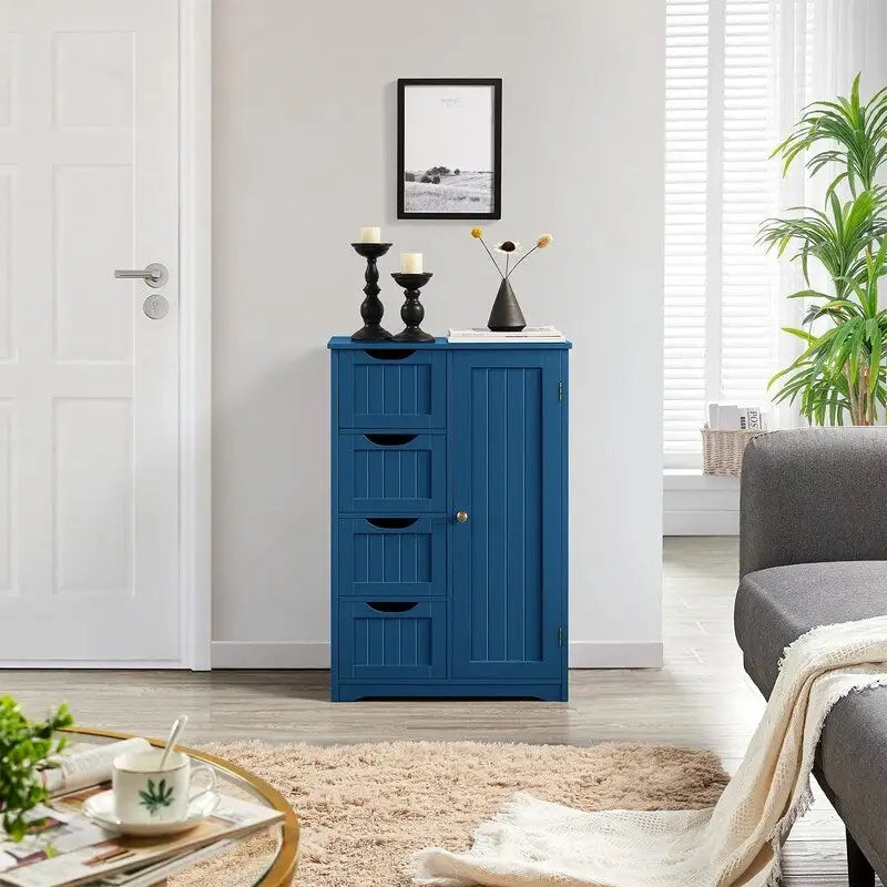 Wooden Bathroom Floor Cabinet - 13D x 22W x 32H