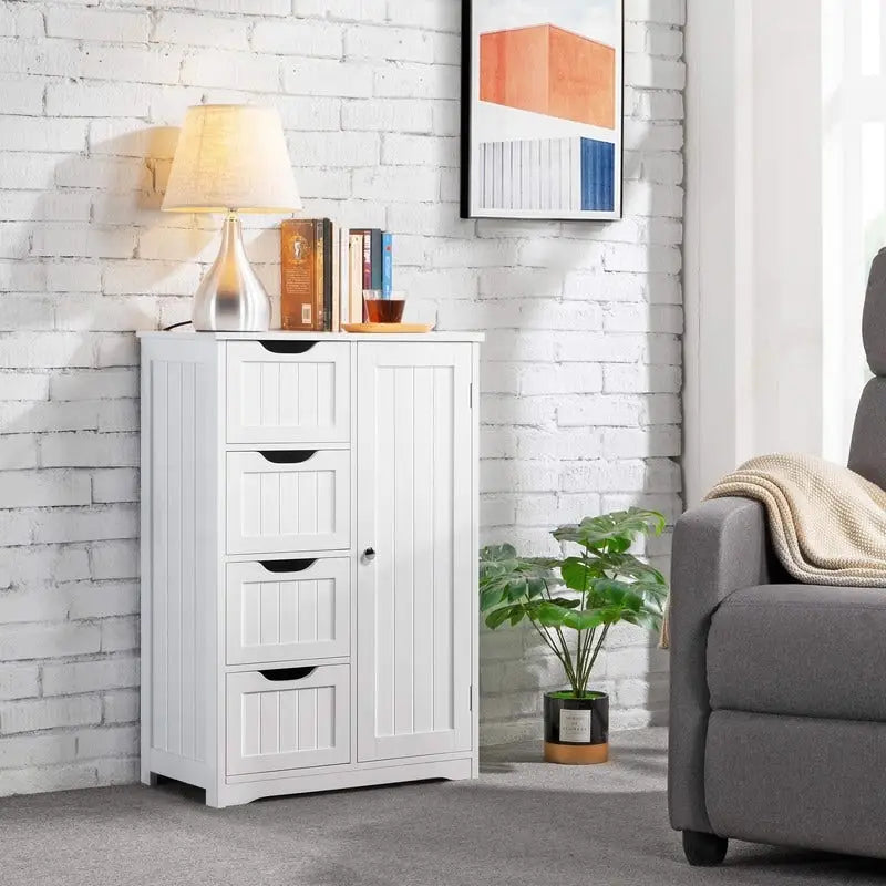 Wooden Bathroom Floor Cabinet - 13D x 22W x 32H