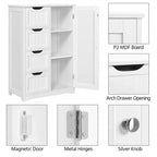 Wooden Bathroom Floor Cabinet - 13D x 22W x 32H