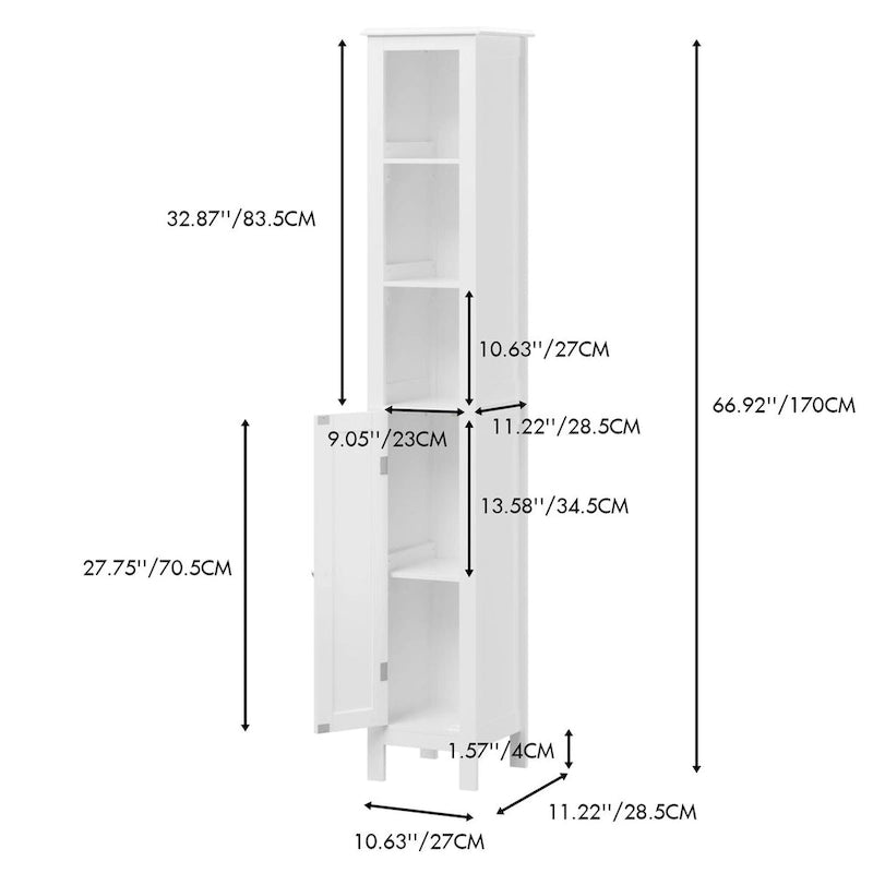 Bathroom Storage Cabinet with Adjustable Shelves