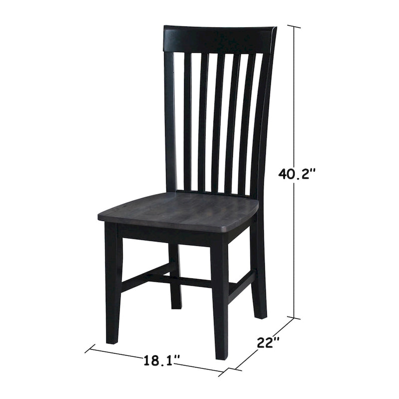 International Concepts Solid Wood Cosmo Tall Mission Chairs, Set of 2