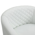 Ethan Accent Chair Barrel PU Leather with Nailhead Trim