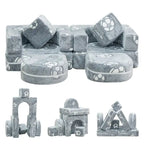 Mieres Modular Kids Sofa Couch, Modular Toddler Glow Sofa, Fold Out Play Couch for Kid with 2 Seats