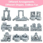 Mieres Modular Kids Sofa Couch, Modular Toddler Glow Sofa, Fold Out Play Couch for Kid with 2 Seats