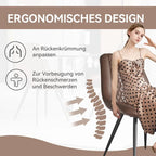 Leather Dining Chair with Metal Legs Set of 2