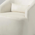 Accent Chair with Barrel-shaped Design and 360 Degree Swivel Feature