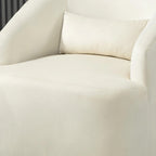 Accent Chair with Barrel-shaped Design and 360 Degree Swivel Feature