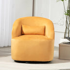 US Pride Furniture Accent Chair with Barrel-shaped Design and 360 Degree Swivel Feature