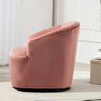 US Pride Furniture Accent Chair with Barrel-shaped Design and 360 Degree Swivel Feature