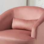 US Pride Furniture Accent Chair with Barrel-shaped Design and 360 Degree Swivel Feature