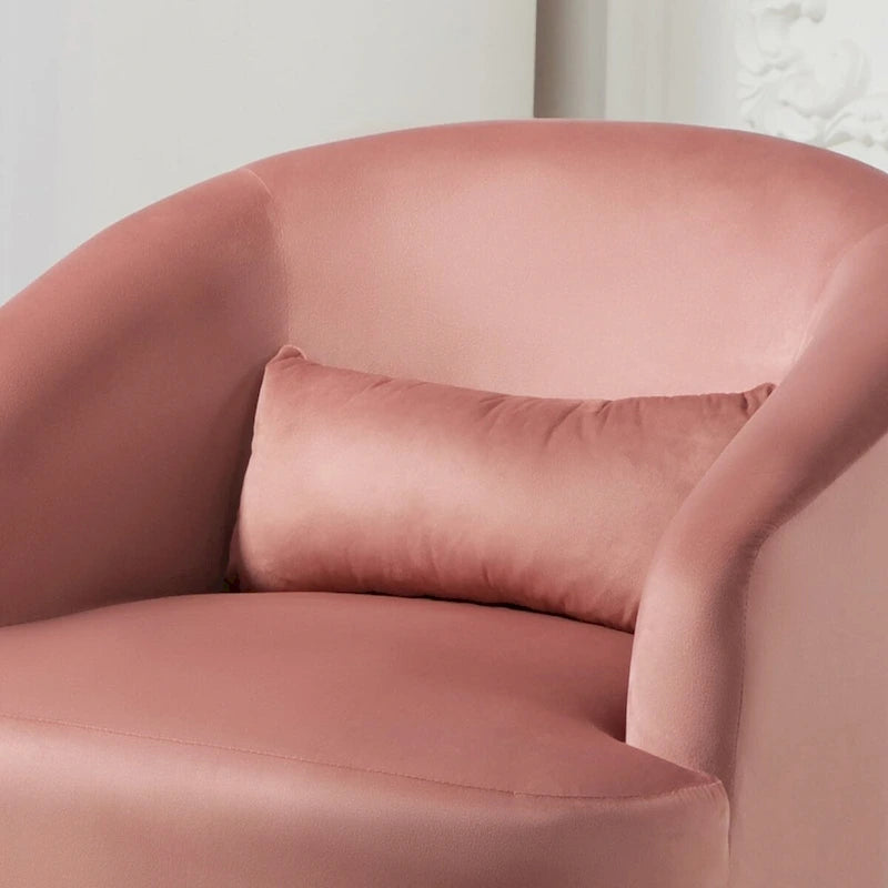 US Pride Furniture Accent Chair with Barrel-shaped Design and 360 Degree Swivel Feature