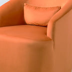 US Pride Furniture Accent Chair with Barrel-shaped Design and 360 Degree Swivel Feature