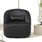 US Pride Furniture Accent Chair with Barrel-shaped Design and 360 Degree Swivel Feature