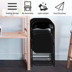 6 Folding Chairs with Cushion, with Non-Slip Feet Pads